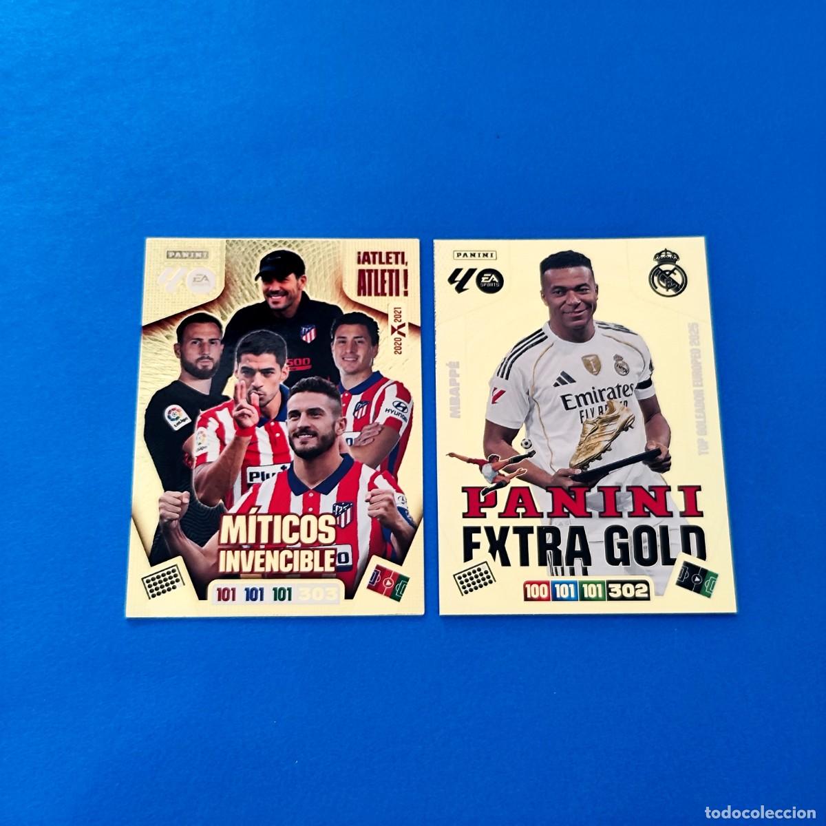 Cromos de F&uacute;tbol: Adrenalyn 2025 2026 / 25 26 Mbapp&eacute; Panini Extra Gold - M&iacute;ticos Invencible Atleti, Atleti