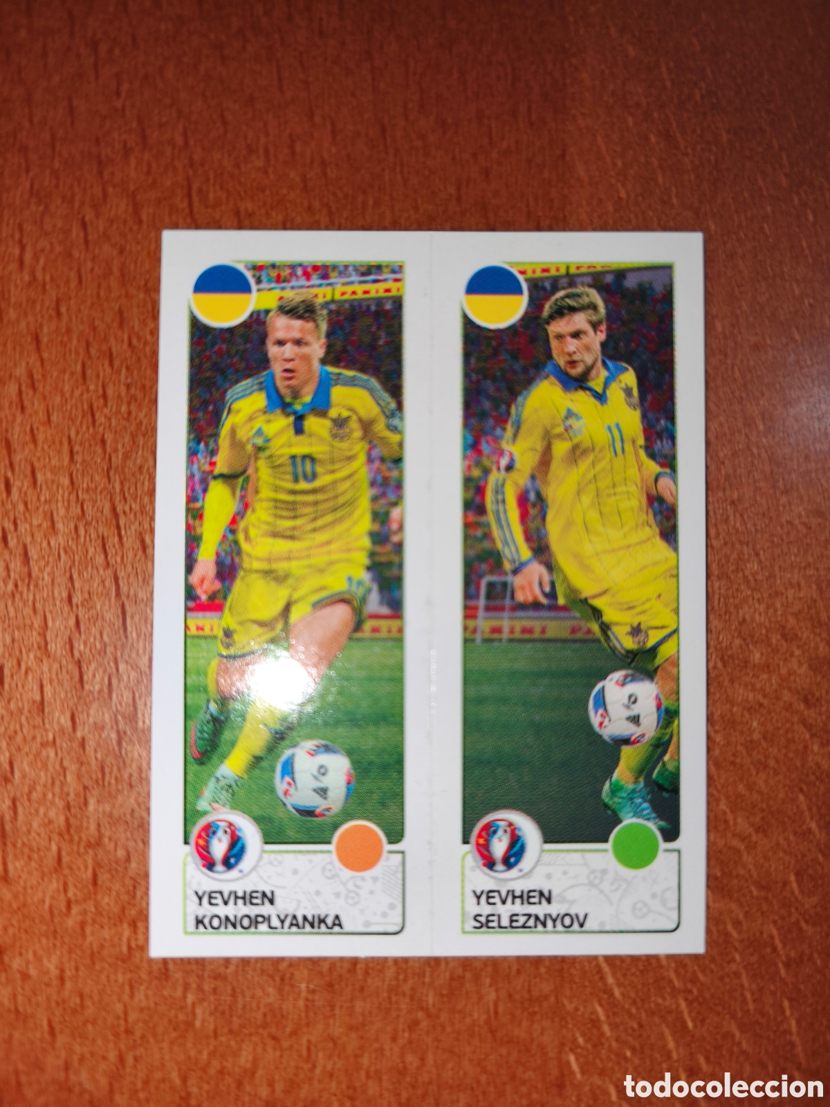 Cromos de F&uacute;tbol: Yevhen Konoplyanka/Yevhen Seleznyov n&deg;272 UEFA Euro 2016 Ucrania