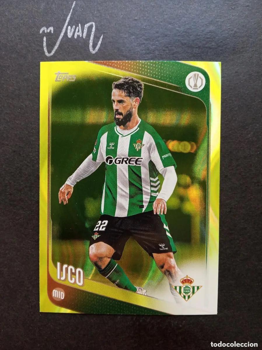 Cromos de F&uacute;tbol: N&ordm; 35 PARALELA NEON YELLOW FLOWFRACTOR ISCO REAL BETIS ⚽ TOPPS &reg; FLAGSHIP UCC UEFA 2025 2026 25 26