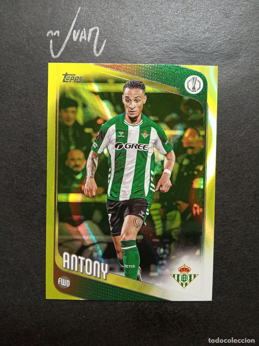 Cartes &agrave; collectionner de Football: N&ordm; 13 PARALELA NEON YELLOW FLOWFRACTOR ANTONY REAL BETIS ⚽ TOPPS &reg; FLAGSHIP UCC UEFA 2025 2026 25 26