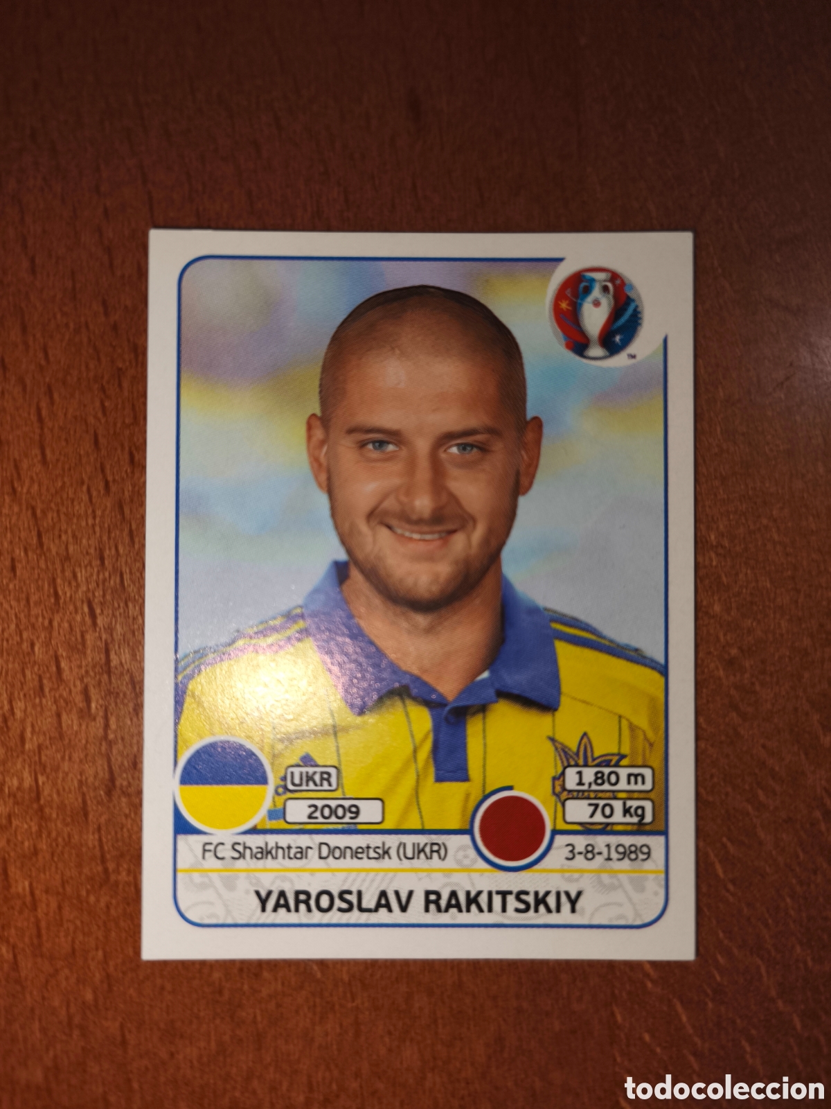 Cromos de F&uacute;tbol: Yaroslav Rakitskiy n&deg;277 UEFA Euro 2016 Ucrania