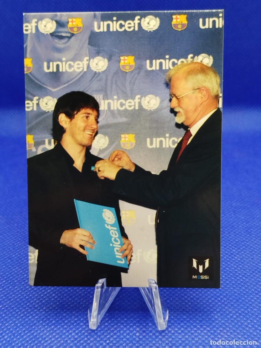 Cromos de F&uacute;tbol: #98 LIONEL MESSI 2013 ICONS OFFICIAL MESSI CARD COLECTION FC BARCELONA &rdquo;UNICEF&rdquo;
