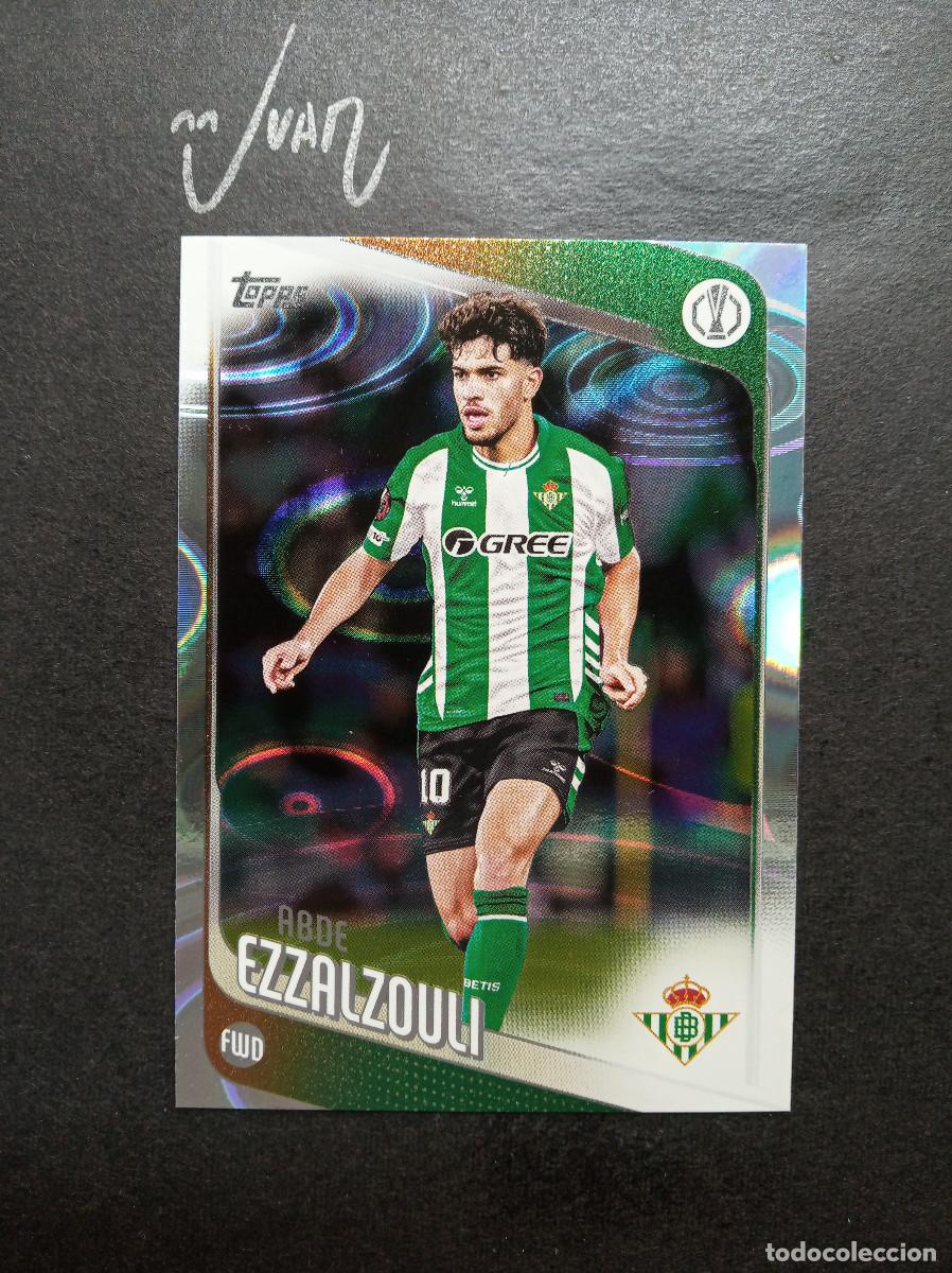 Cromos de F&uacute;tbol: N&ordm; 149 PARALELA RAINDROPS ABDE EZZALZOULI REAL BETIS ⚽ TOPPS &reg; FLAGSHIP UEFA UCC 2025 2026 25 26