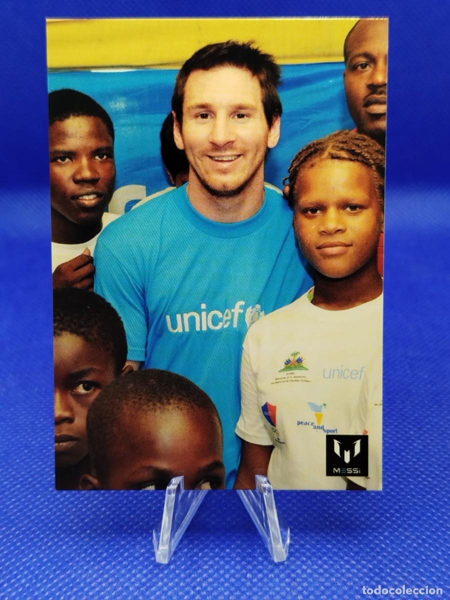 Cromos de F&uacute;tbol: #99 LIONEL MESSI 2013 ICONS OFFICIAL MESSI CARD COLECTION FC BARCELONA &rdquo;UNICEF&rdquo;