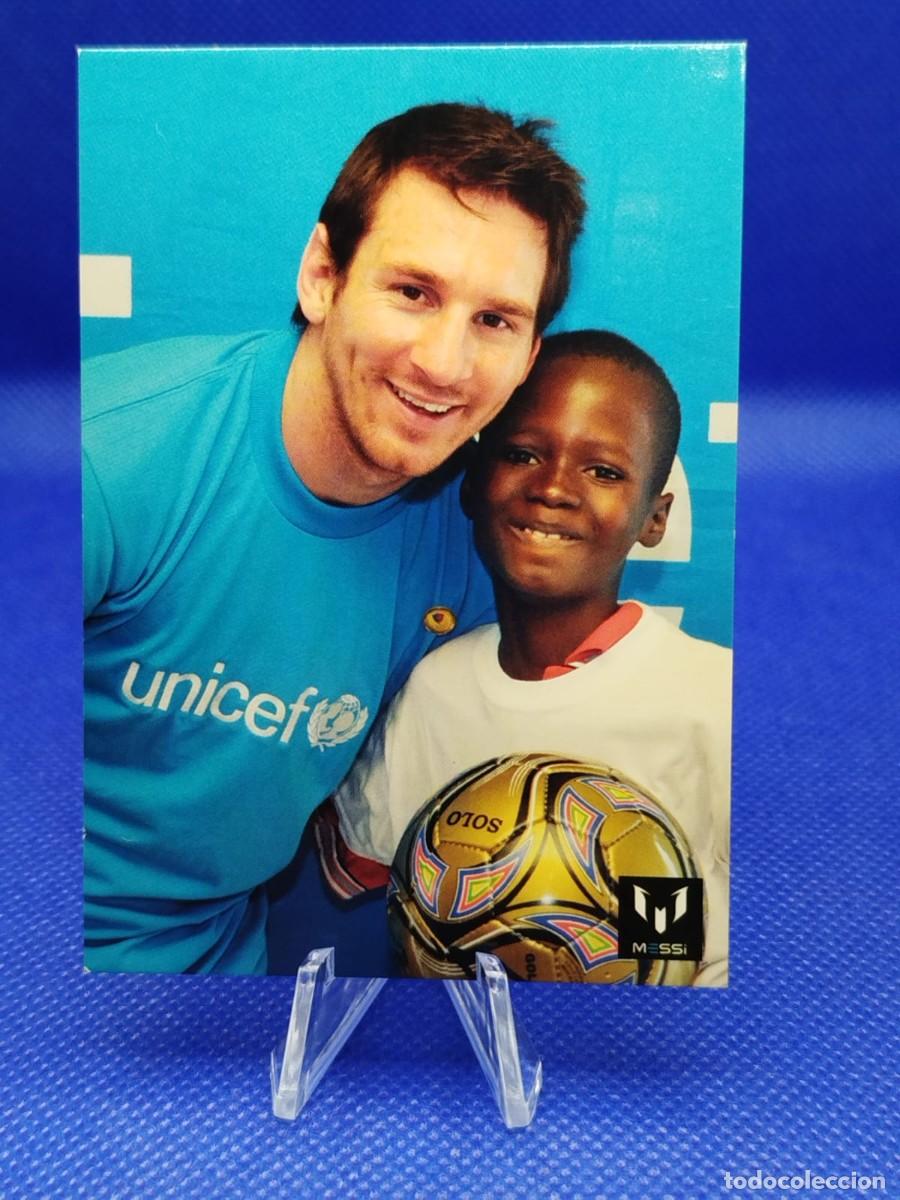 Cromos de F&uacute;tbol: #100 LIONEL MESSI 2013 ICONS OFFICIAL MESSI CARD COLECTION FC BARCELONA &rdquo;UNICEF&rdquo;