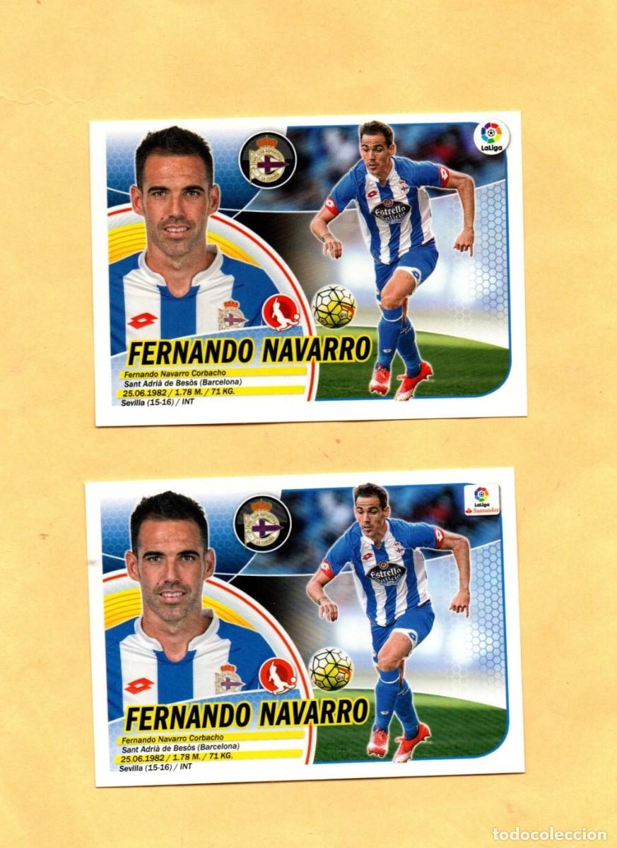 Cromos de F&uacute;tbol: EDICIONES ESTE 2016-2017 FERNANDO NAVARRO 7 LOGO ANTIGUO Y NUEVO R.C.D. CORU&Ntilde;A 16/17 NUEVO SOBRE