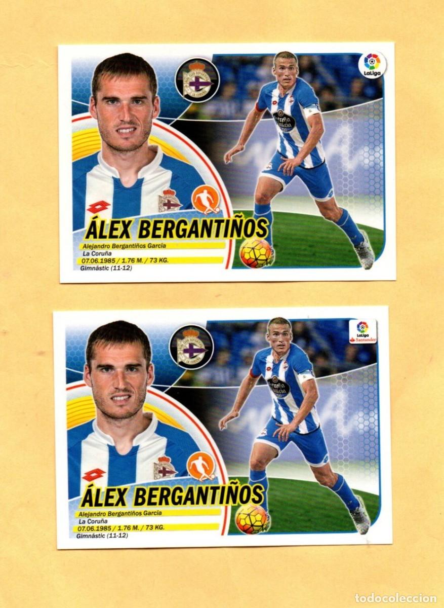 Cromos de F&uacute;tbol: EDICIONES ESTE 2016-2017 ALEX BERGANTINOS 9 LOGO ANTIGUO Y NUEVO R.C.D. CORU&Ntilde;A 16/17 NUEVO SOBRE