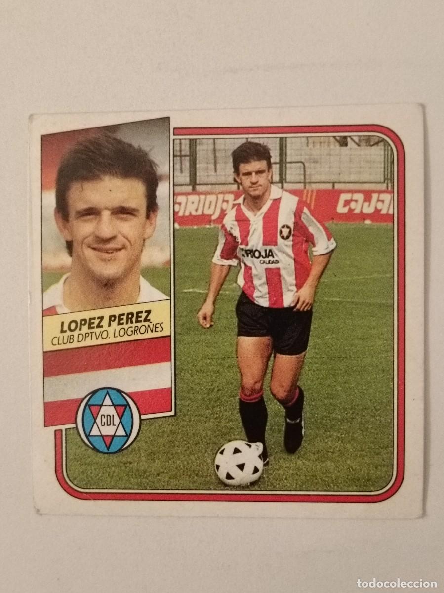 Cromos de F&uacute;tbol: LOPEZ PEREZ C.D. LOGRO&Ntilde;ES LIGA 89/90 ESTE