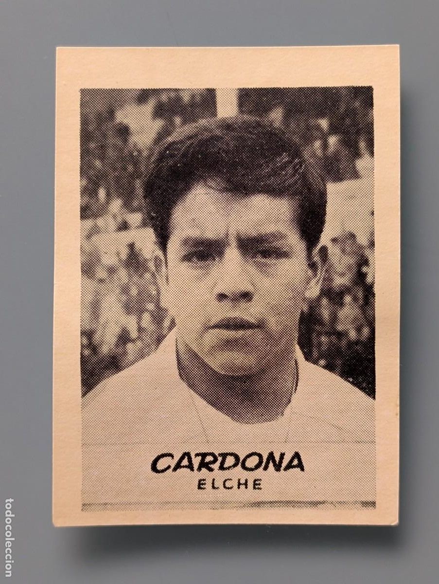 Cromos de F&uacute;tbol: DIFICIL CROMO VERY RARE CARD CARDONA ELCHE JORNADA DEPORTIVA 1960 FOOTBALL FUTBOL ALICANTE