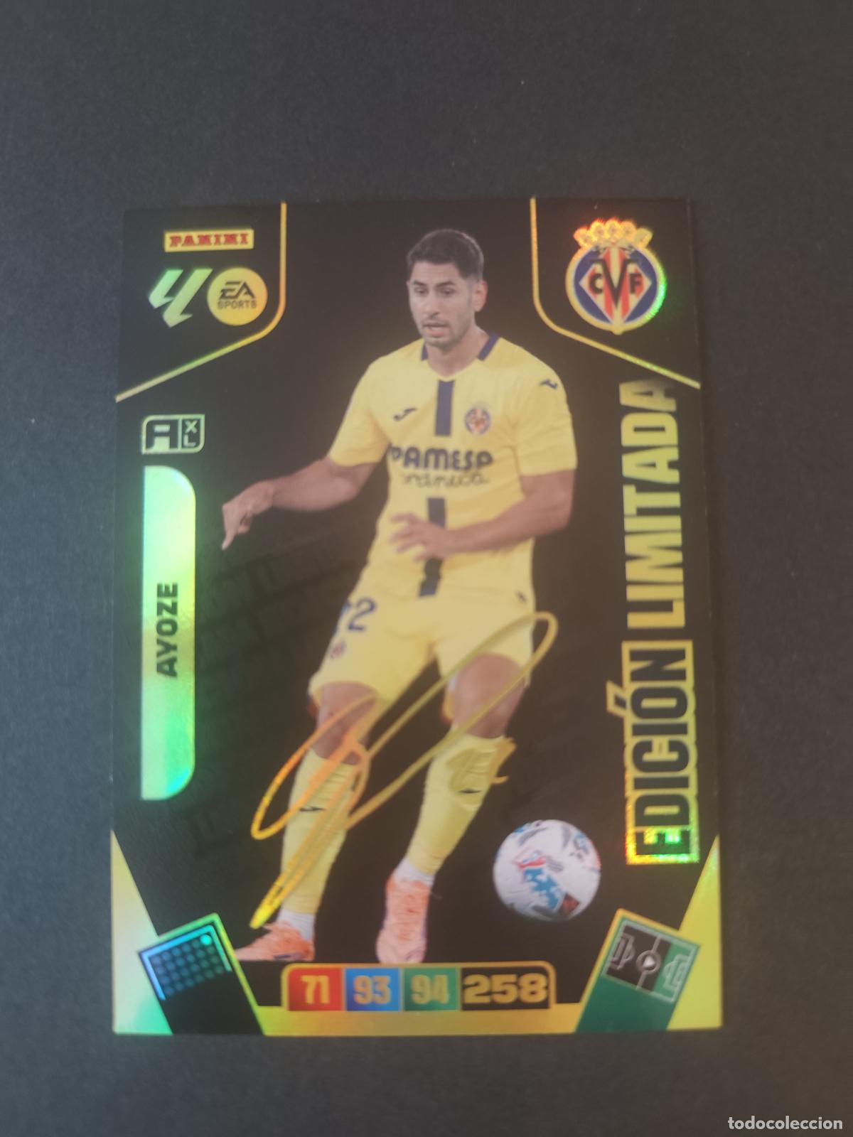 Cromos de Futebol: AYOZE VILLARREAL SOBRE PREMIUM EDICI&Oacute;N LIMITADA FIRMADA ADRENALYN 2025 2026 25 26