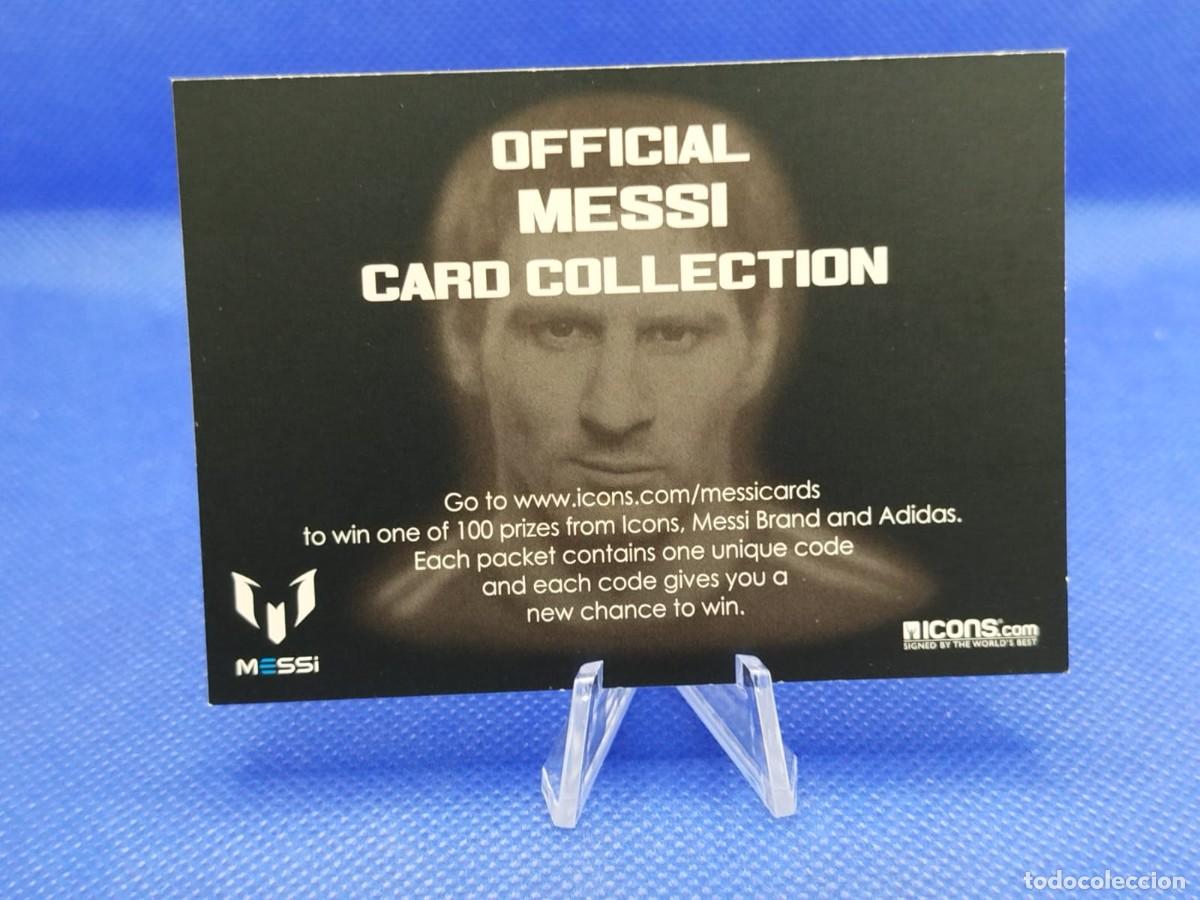 Cromos de F&uacute;tbol: LIONEL MESSI 2013 ICONS OFFICIAL MESSI CARD COLECTION &rdquo;TARJETA GARANTIA ORIGINAL