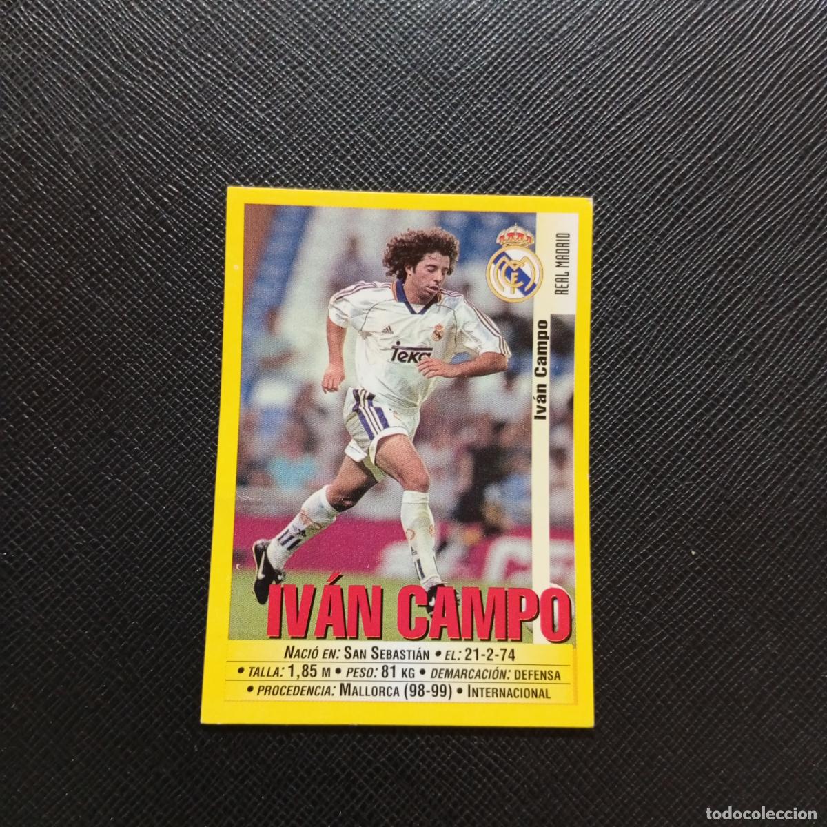 Cromos de F&uacute;tbol: 26 IVAN CAMPO REAL MADRID PANINI 1999 2000 CROMO FUTBOL LIGA 99 00 SIN PEGAR - A183 PG1