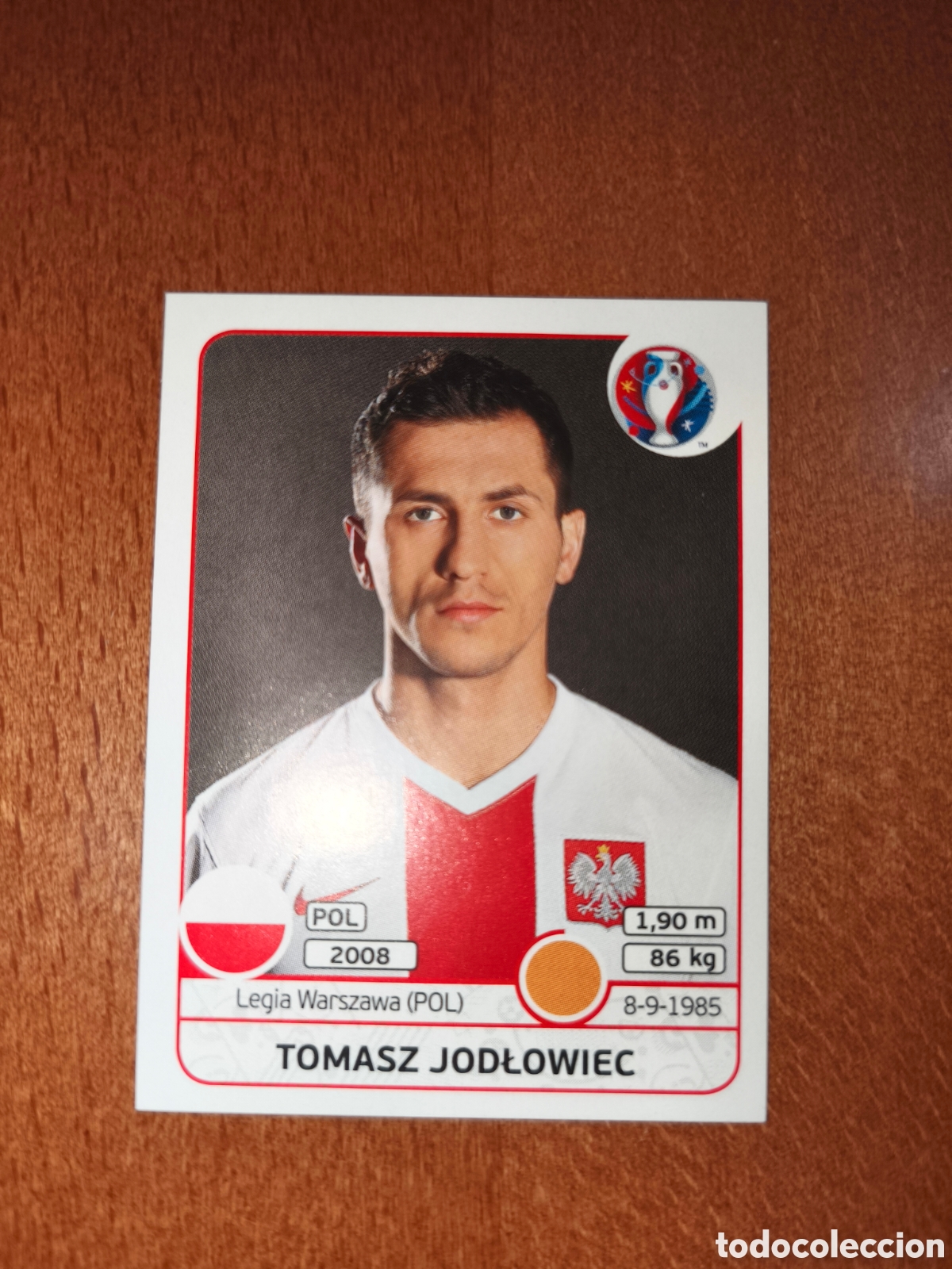 Cromos de F&uacute;tbol: Tomasz Jodlowiec n&deg;304 UEFA Euro 2016 Polonia