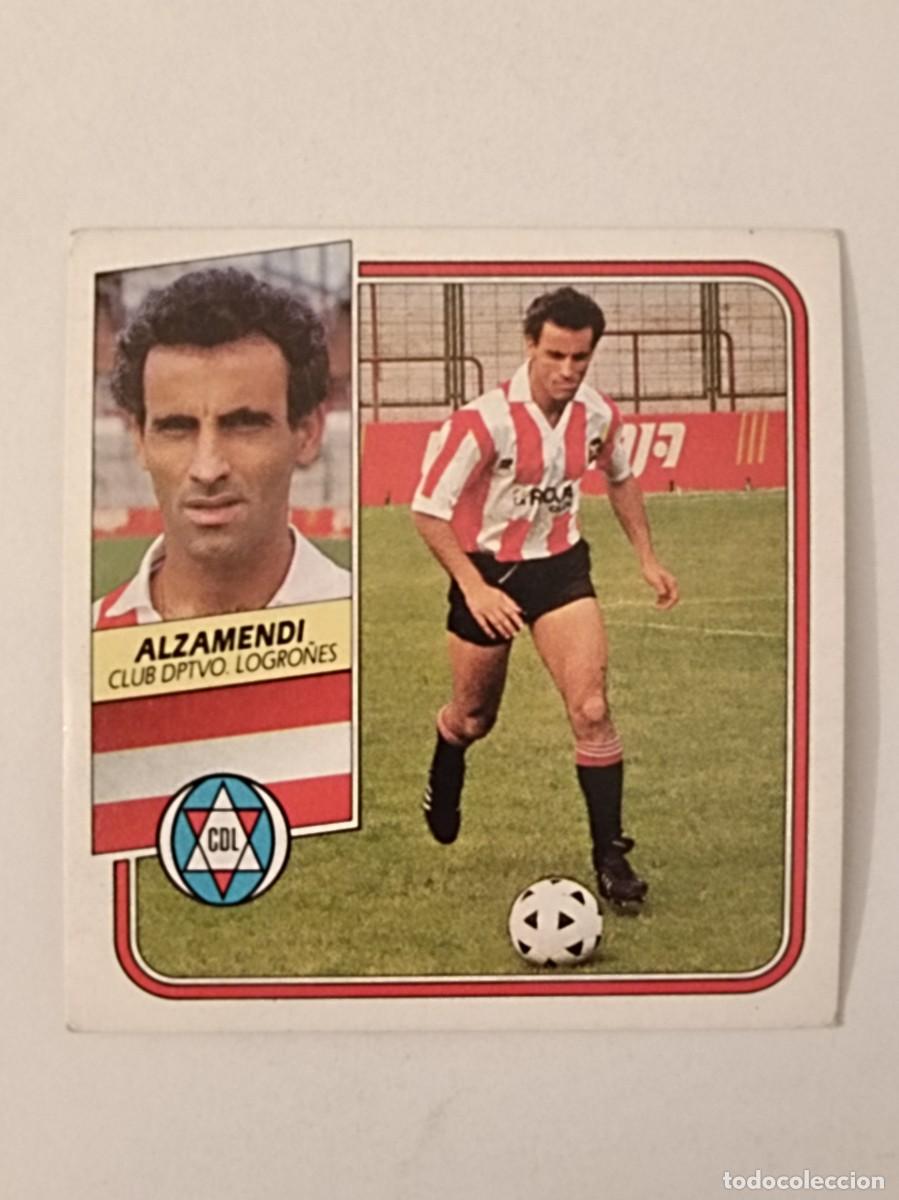 Cromos de F&uacute;tbol: ALZAMENDI C.D. LOGRO&Ntilde;ES LIGA 89/90 ESTE