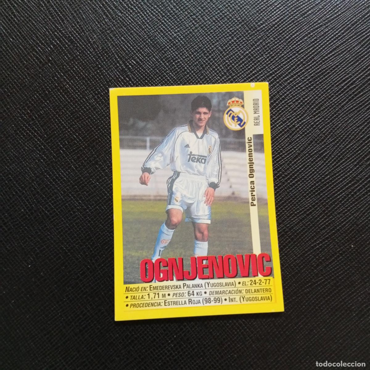 Football Stickers: 37A 37 OGNJENOVIC REAL MADRID PANINI 1999 2000 CROMO FUTBOL LIGA 99 00 SIN PEGAR - A183 PG28
