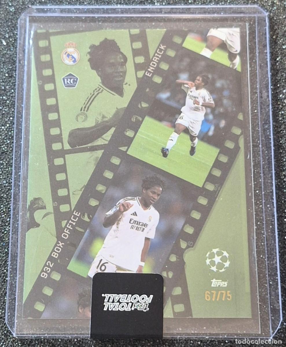 Cromos de F&uacute;tbol: Endrick Real Madrid Topps Total Football 67/75 Green Rookie RC Box Office