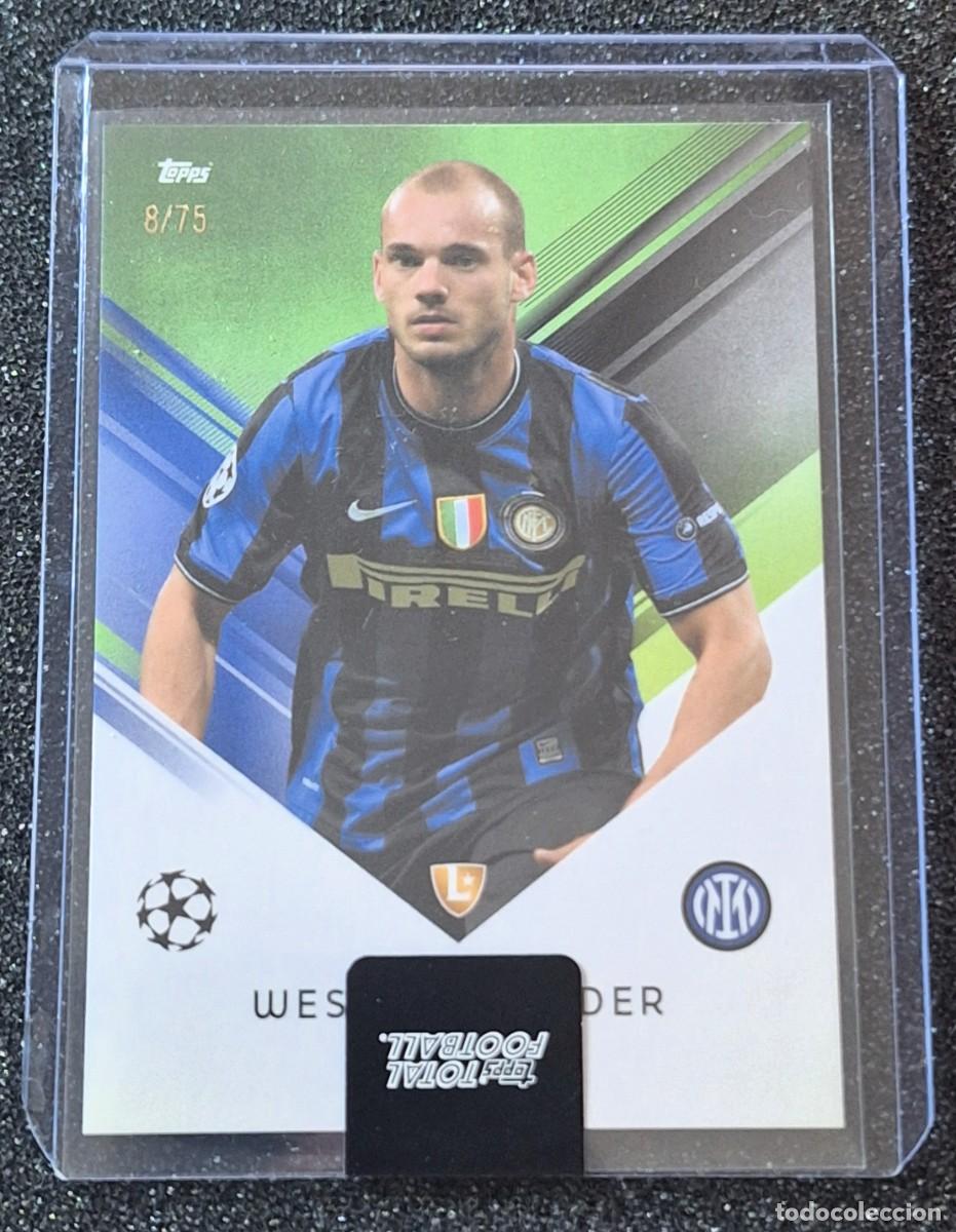 Football Stickers: Wesley Sneijder Inter Milan Topps Total Football 8/75 Green