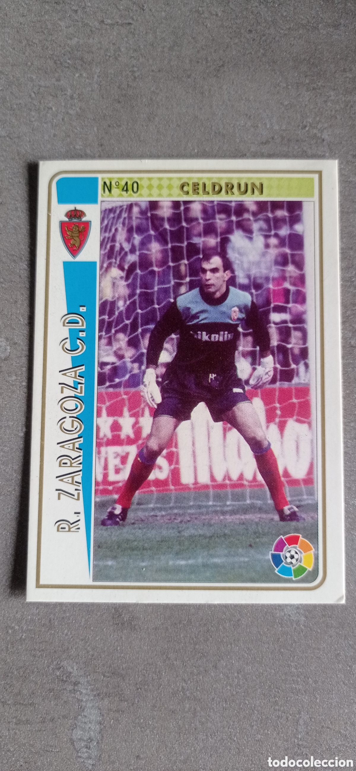Cromos de Futebol: REAL ZARAGOZA 40 CELDRUN ERROR MUNDICROMO 1994 1995