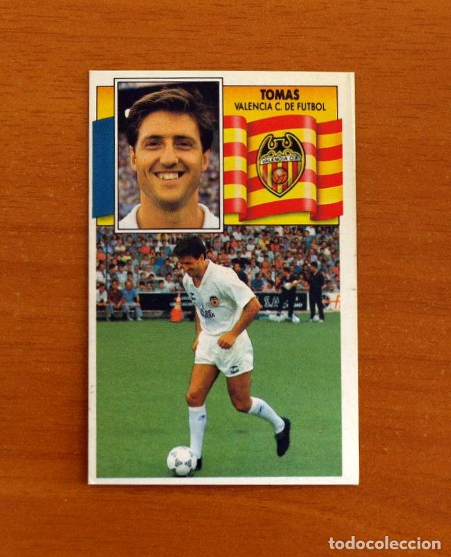 Cromos de Futebol: Valencia - Tom&aacute;s - Ediciones Este Liga 1990-1991, 90-91 - Nunca pegado