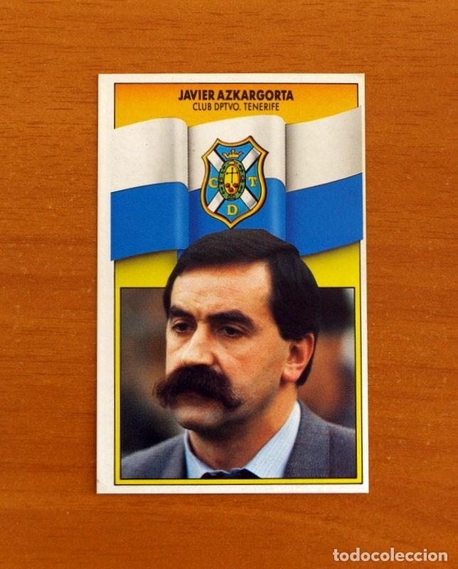 Cromos de F&uacute;tbol: Tenerife - Javier Azkargorta, Entrenador - Ediciones Este Liga 1990-1991, 90-91 - Nunca pegado
