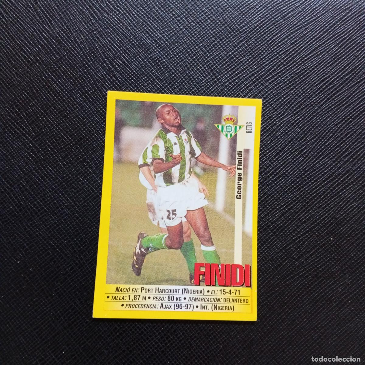 Cromos de F&uacute;tbol: 205 FINIDI REAL BETIS PANINI 1999 2000 CROMO FUTBOL LIGA 99 00 SIN PEGAR - A183 PG46