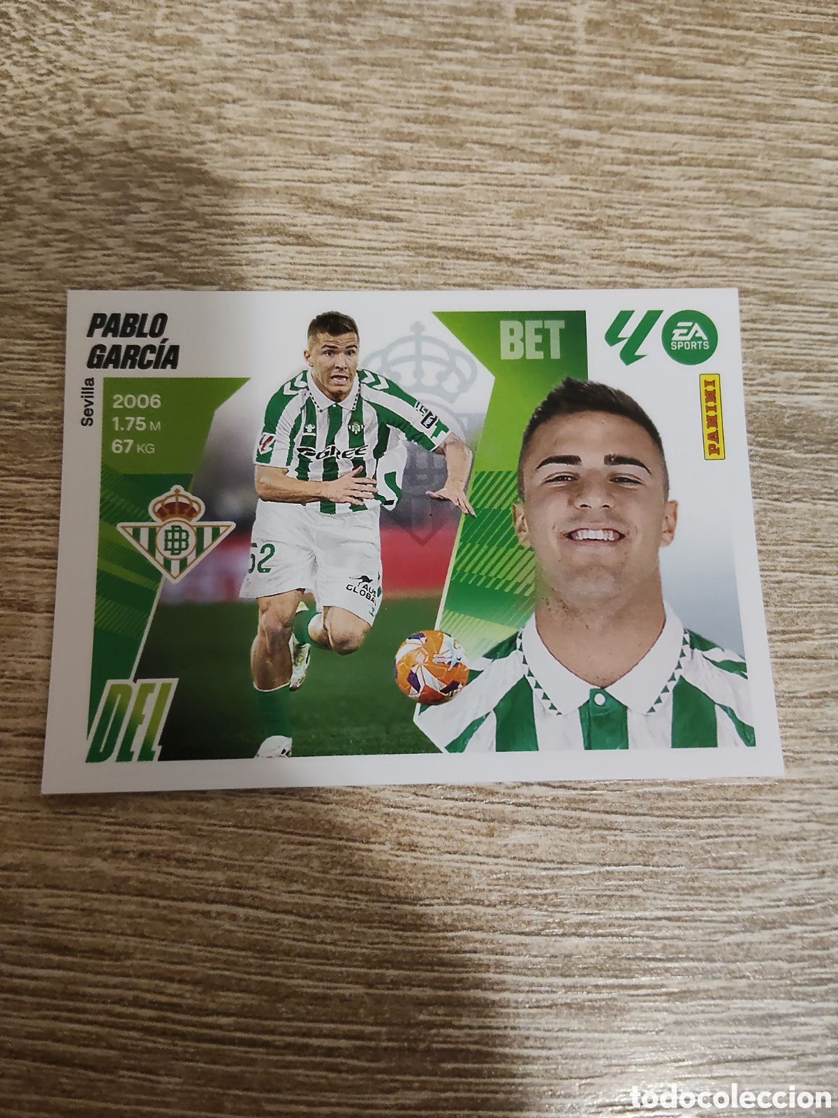 Cromos de F&uacute;tbol: Pablo Garc&iacute;a Real Betis liga 2025 2026 25 26 ediciones este