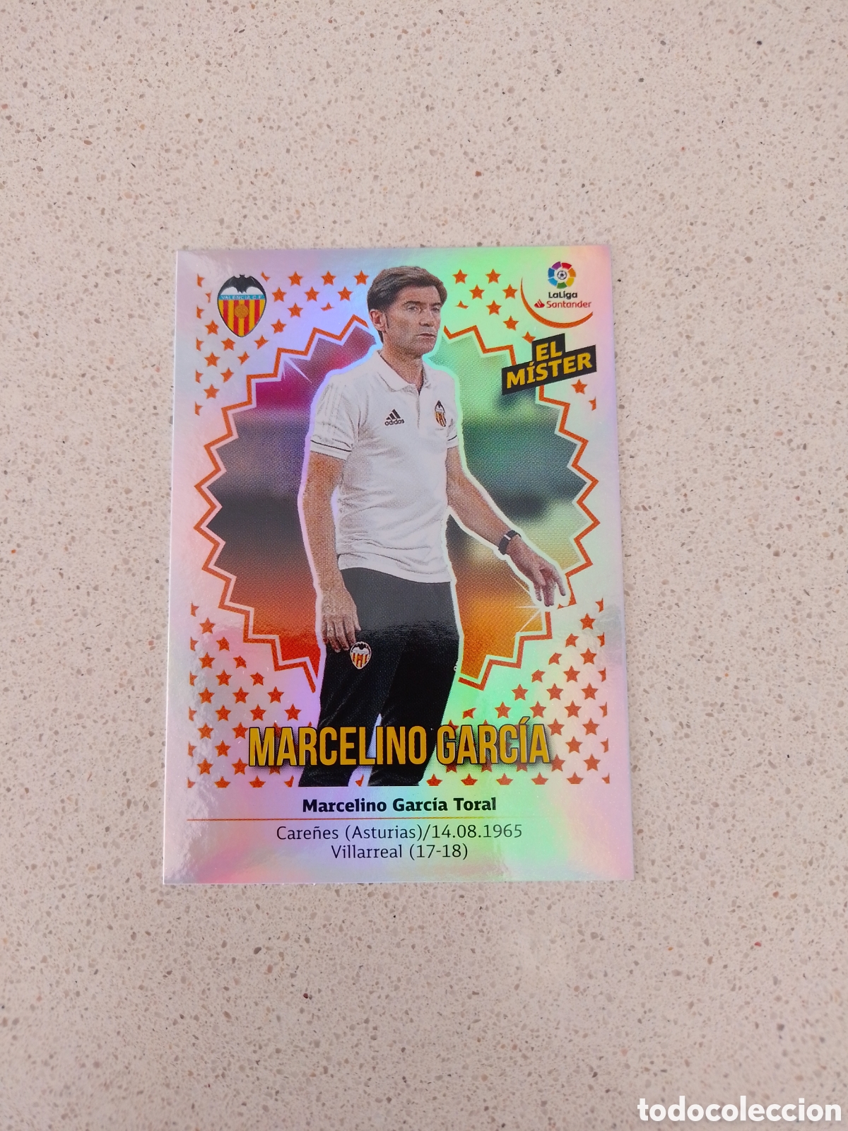 Cromos de F&uacute;tbol: CROMO N&Uacute;MERO 36 MARCELINO VALENCIA. LIGA ESTE 18/19.