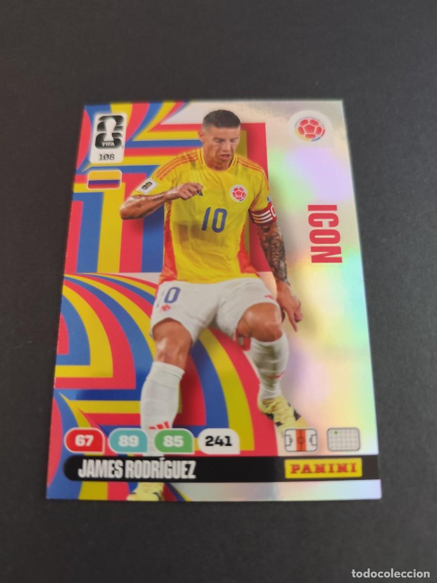 Cromos de F&uacute;tbol: 108 JAMES RODR&Iacute;GUEZ ICON COLOMBIA ADRENALYN MUNDIAL FIFA WORLD CUP 2026 PANINI