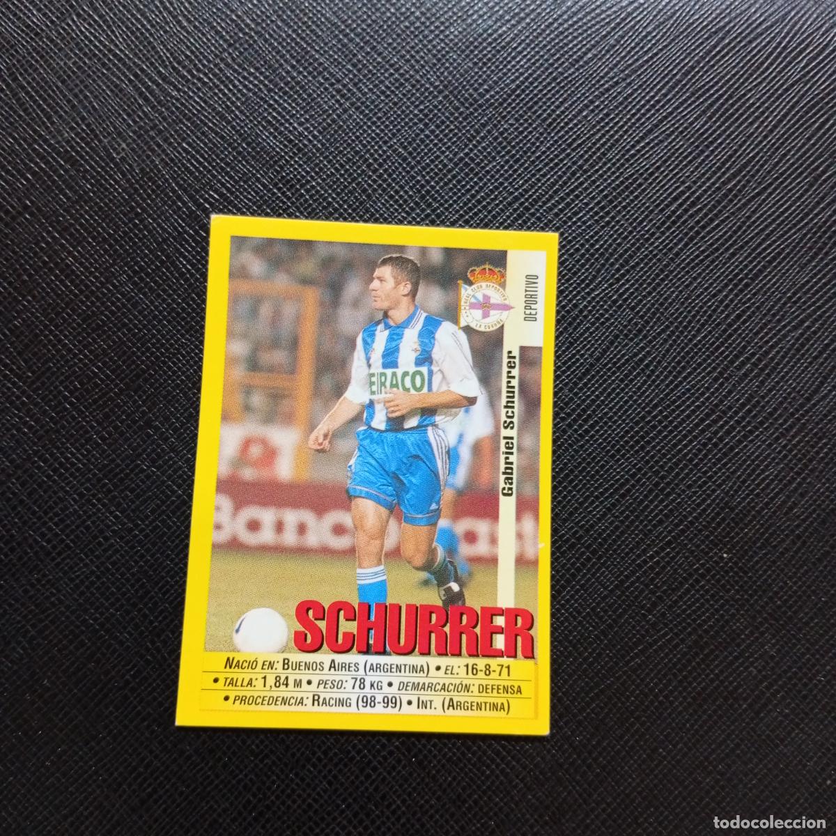 Cromos de F&uacute;tbol: 101 SCHURRER DEPORTIVO PANINI 1999 2000 CROMO FUTBOL LIGA 99 00 SIN PEGAR - A183 PG73