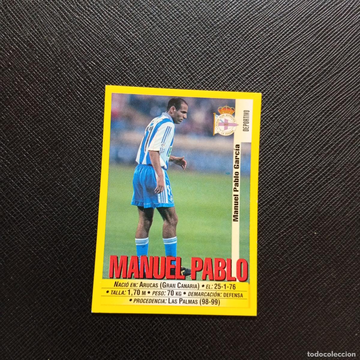 Fu&szlig;ball-Sticker: 98 MANUEL PABLO DEPORTIVO PANINI 1999 2000 CROMO FUTBOL LIGA 99 00 SIN PEGAR - A183 PG73