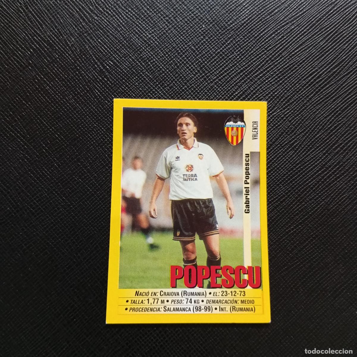 Cromos de F&uacute;tbol: 70 POPESCU VALENCIA PANINI 1999 2000 CROMO FUTBOL LIGA 99 00 SIN PEGAR - A183 PG91