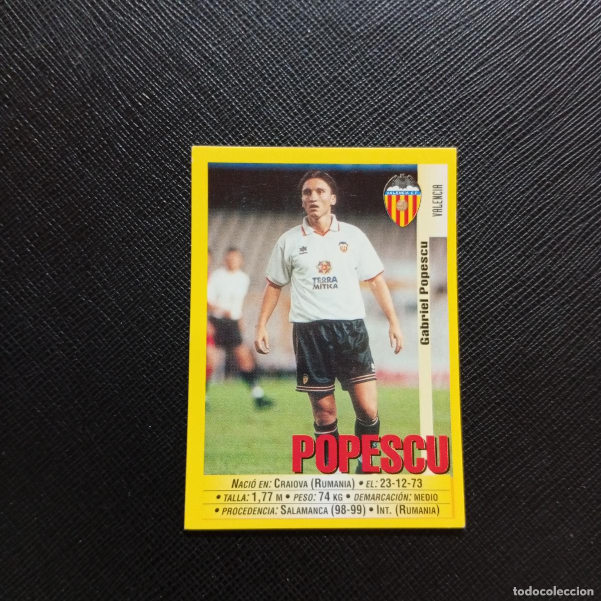 Cromos de Futebol: 70 POPESCU VALENCIA PANINI 1999 2000 CROMO FUTBOL LIGA 99 00 SIN PEGAR - A183 PG91 B