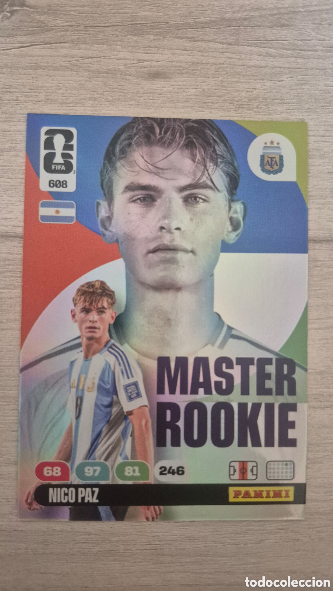 Cromos de F&uacute;tbol: N&deg;608 Master Rookie Nico Paz FIFA World Cup 26