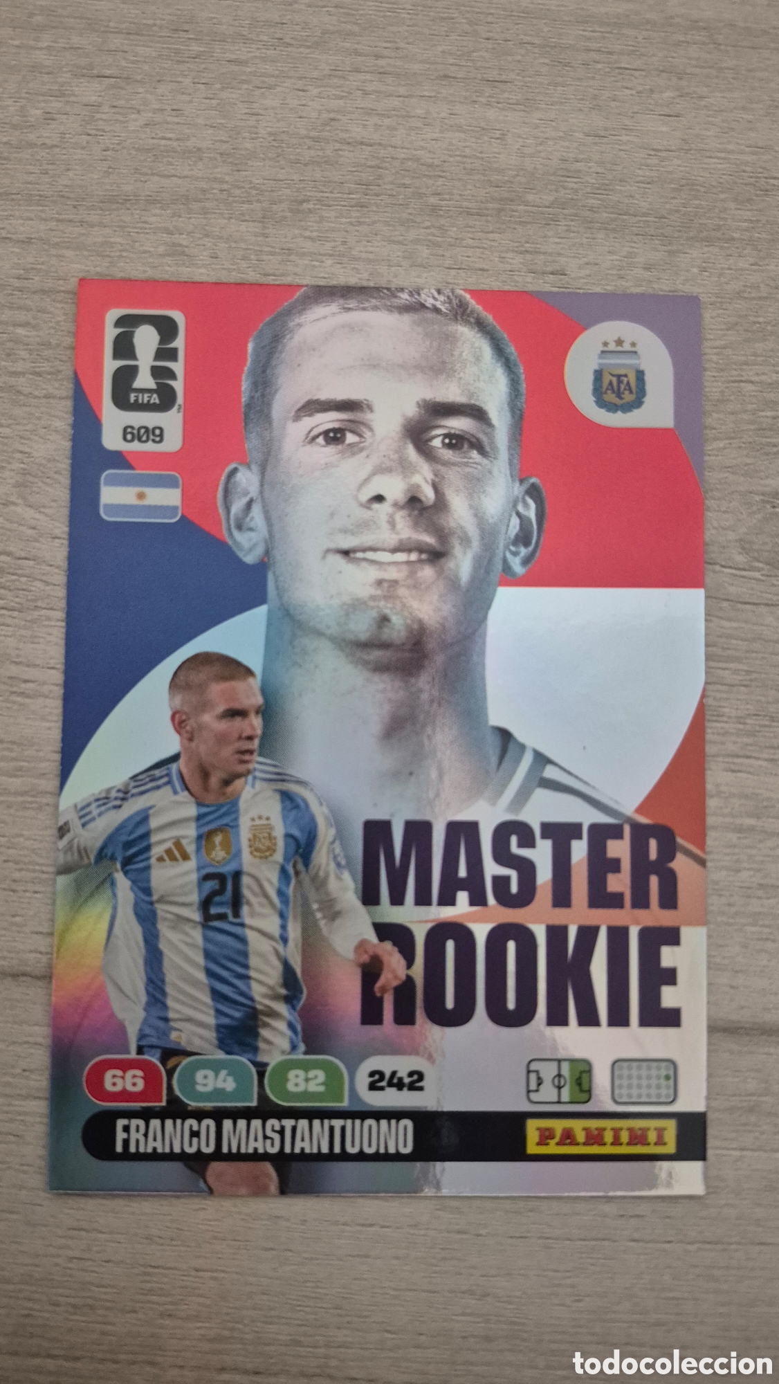 Cromos de F&uacute;tbol: N&deg;609 Master Rookie Franco Mastantuono Adrenalyn FIFA World Cup 2026