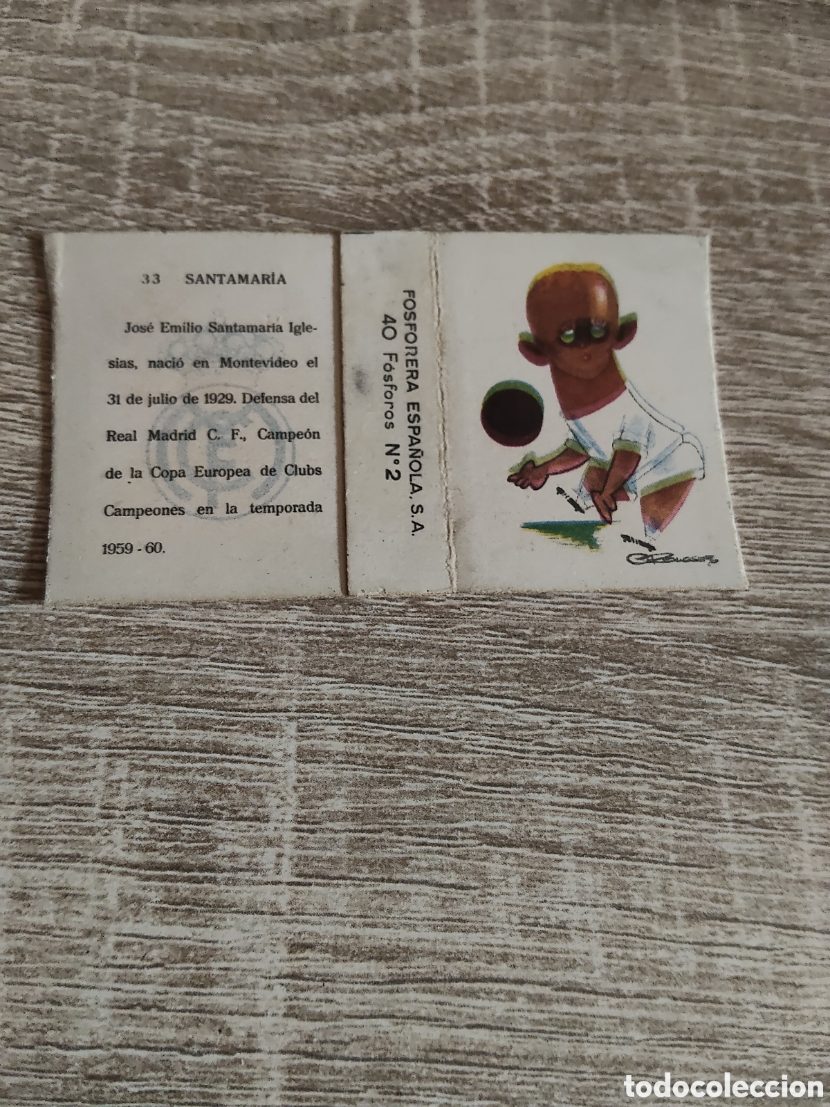 Cromos de Futebol: Fosforera espa&ntilde;ola 33 Santamar&iacute;a Real Madrid