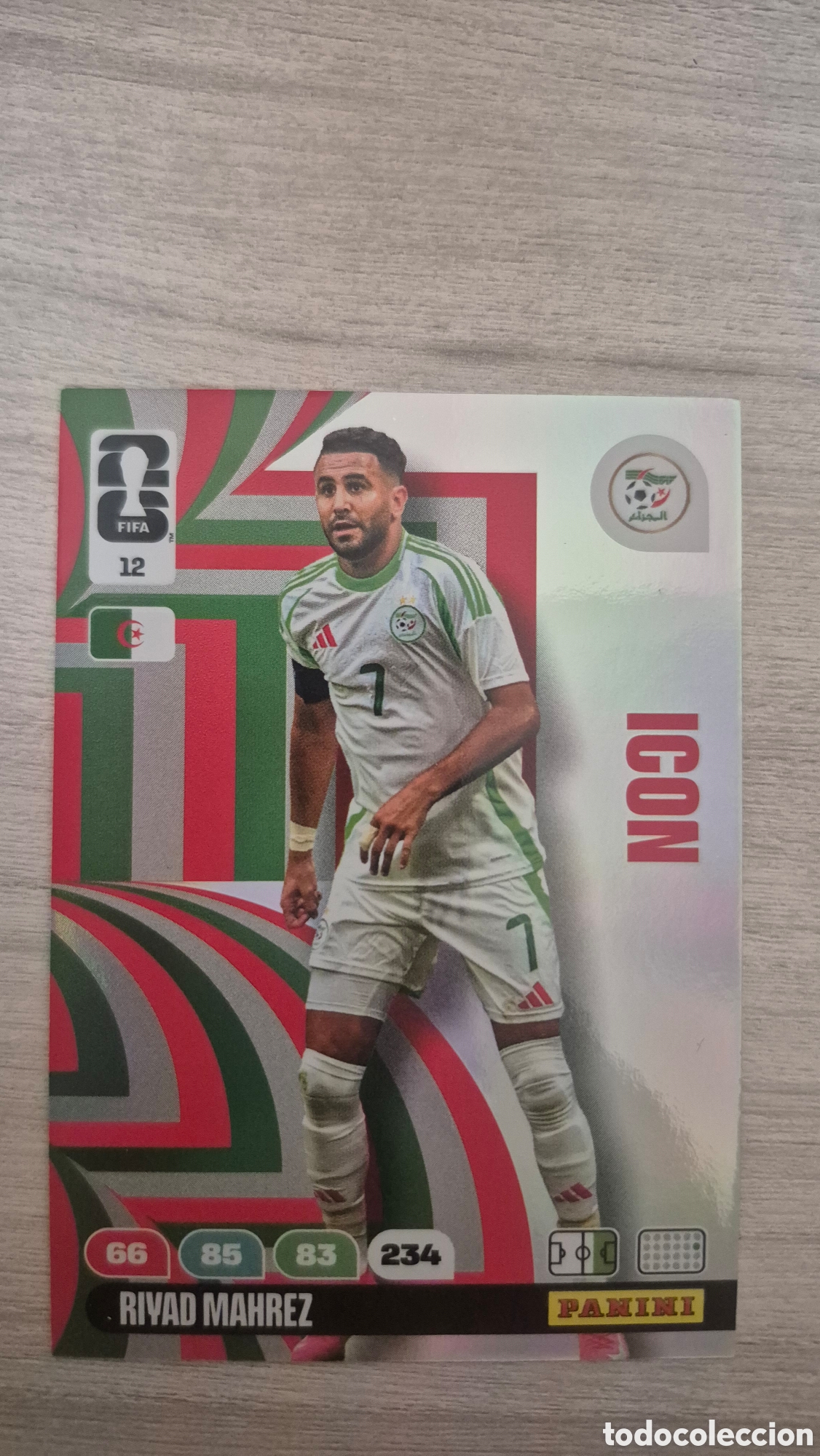 Fu&szlig;ball-Sticker: N&deg;12 Icon Argelia Riyad Mahrez Adrenalyn FIFA World Cup 26