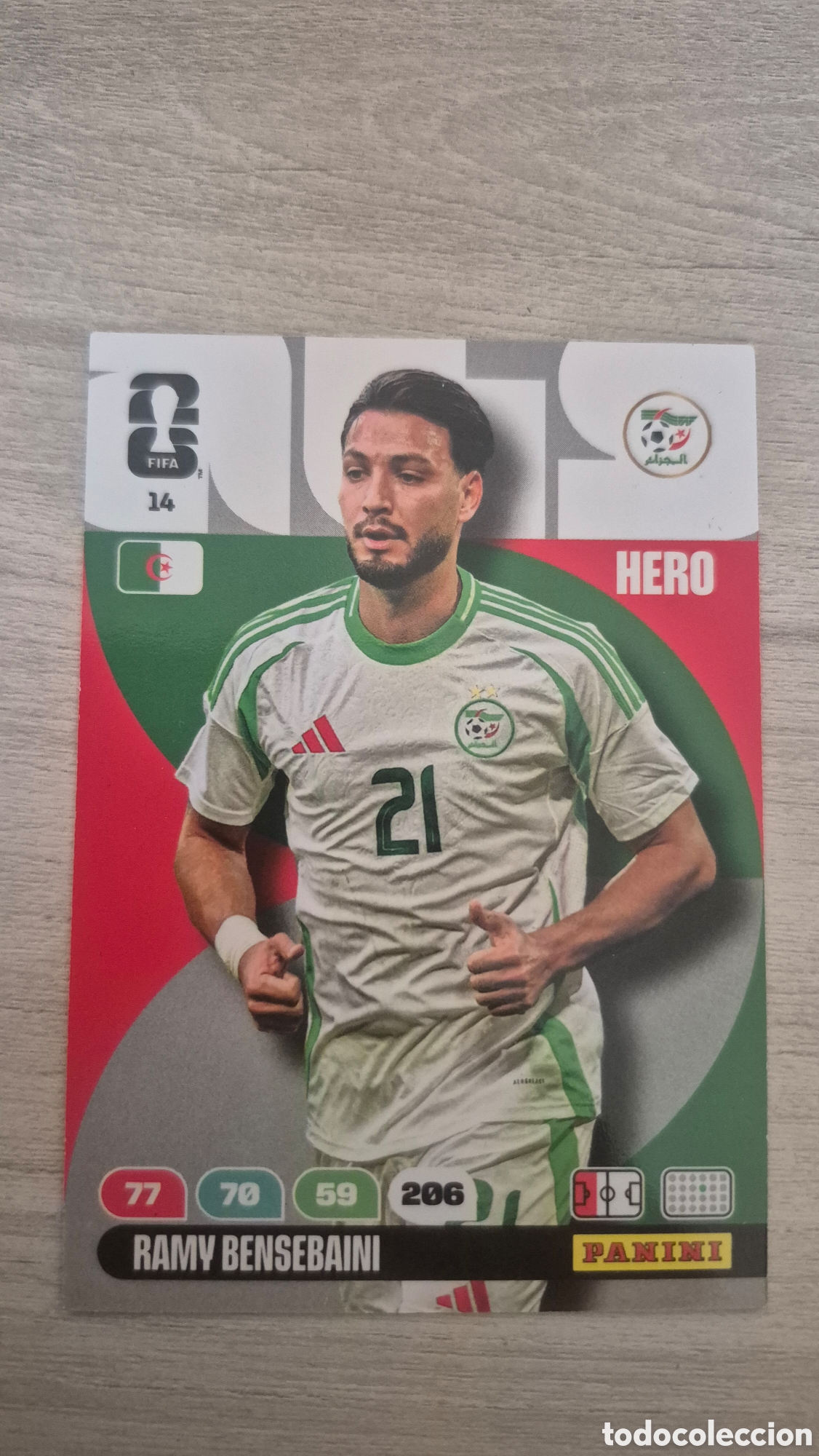 Cromos de F&uacute;tbol: N&deg;14 Argelia Ramy Bensebaini Adrenalyn FIFA World Cup 26