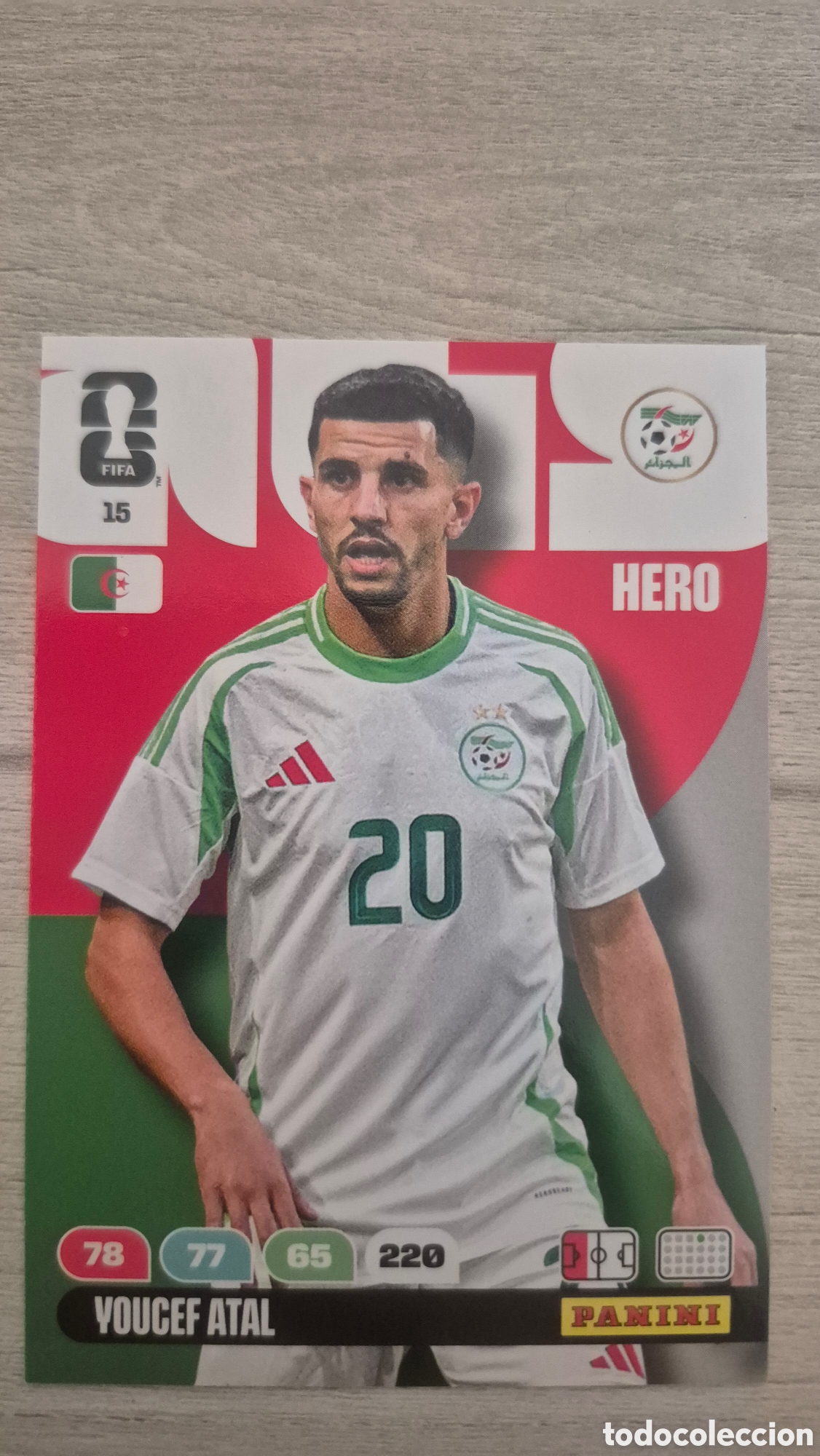 Cromos de F&uacute;tbol: N&deg;15 Argelia Youcef Atal Adrenalyn FIFA World Cup 26