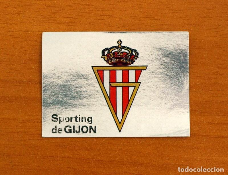 Cromos de F&uacute;tbol: Sporting de Gij&oacute;n - Escudo, N&ordm; 92 - Editorial Maga 1983-1984, 83-84 - Adhesivo, nunca pegado