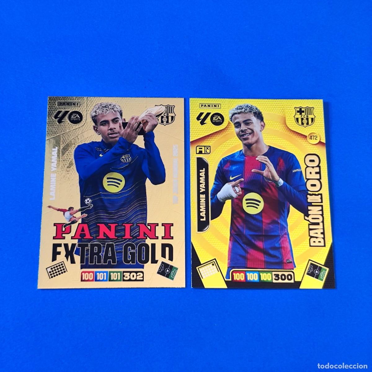 Cromos de F&uacute;tbol: Adrenalyn 2025 2026 / 25 26 Bal&oacute;n de Oro 472 - Extra Gold Panini Lamine Yamal Barcelona