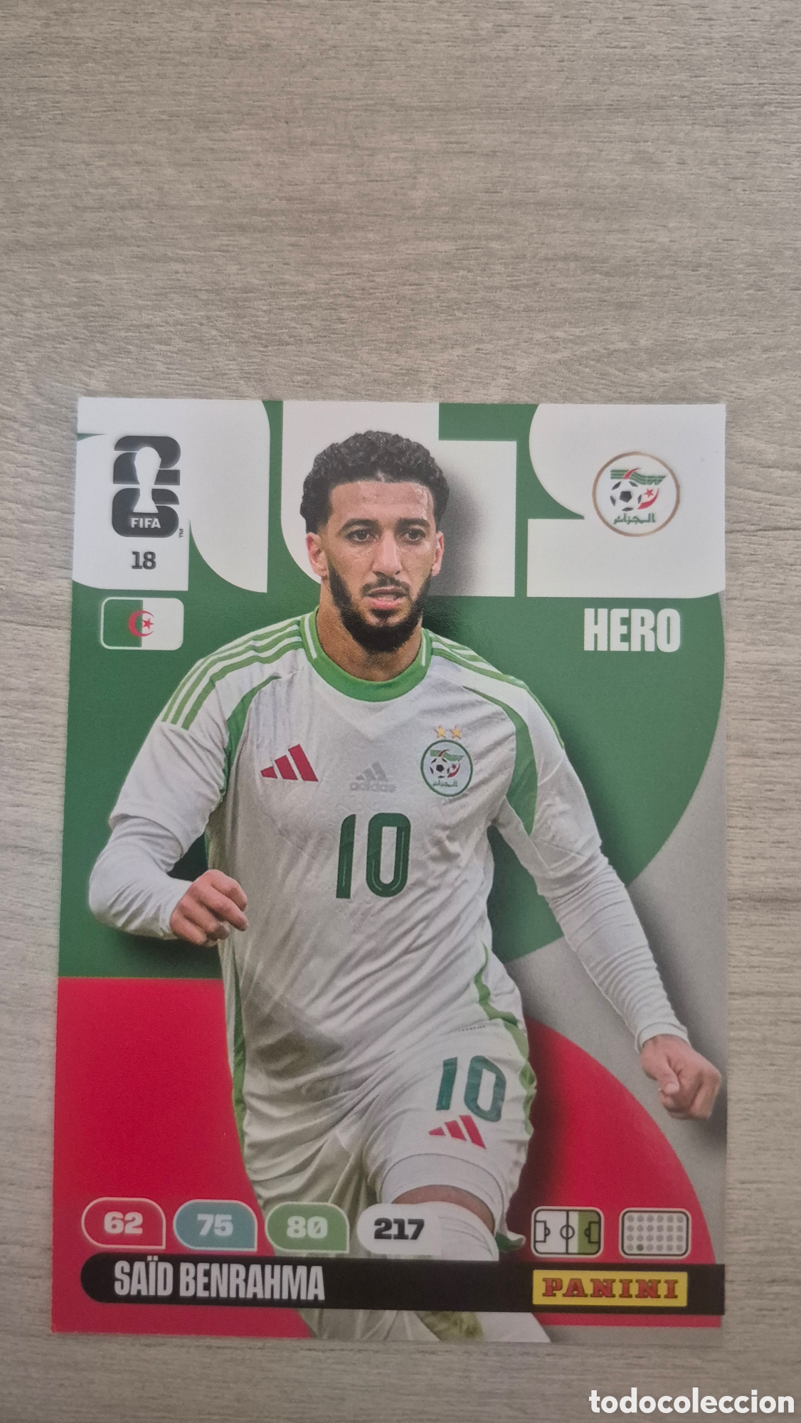 Cromos de F&uacute;tbol: N&deg;18 Argelia Sa&iuml;d Benrahama Adrenalyn FIFA World Cup 26