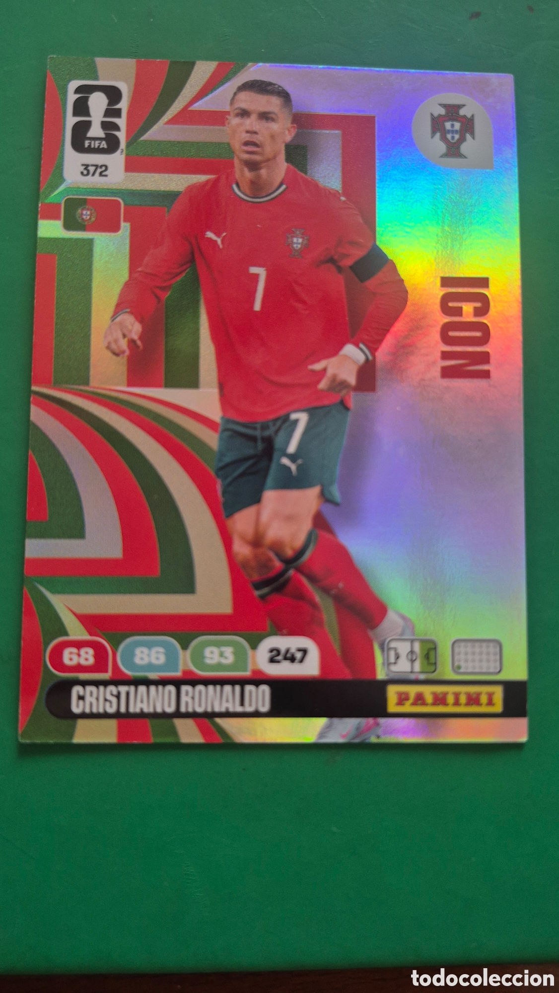 Cromos de F&uacute;tbol: ADRENALYN FIFA WORLD CUP 2026 ICON CRISTIANO RONALDO 372 PORTUGAL
