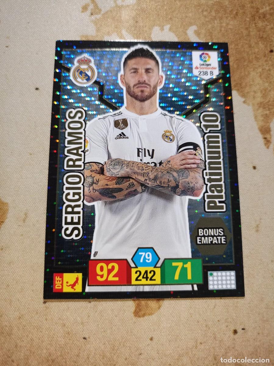 Cartes &agrave; collectionner de Football: Real Madrid 238 B SERGIO RAMOS PLATINUM 10 Adrenalyn 2018-19