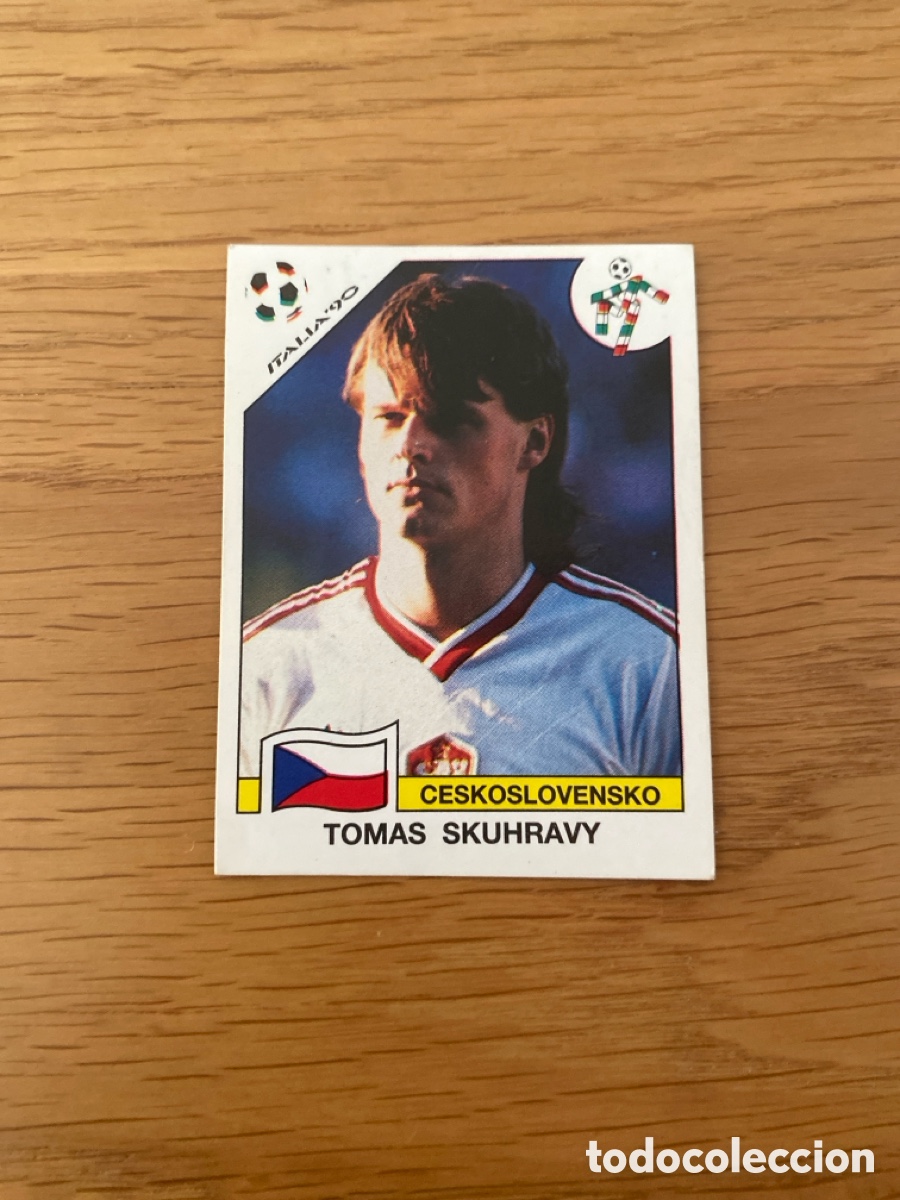 Cartes &agrave; collectionner de Football: Cromo panini mundial Italia 90 n&uacute;mero 94 Skuhravy - Stickers album world cup Italy 1990