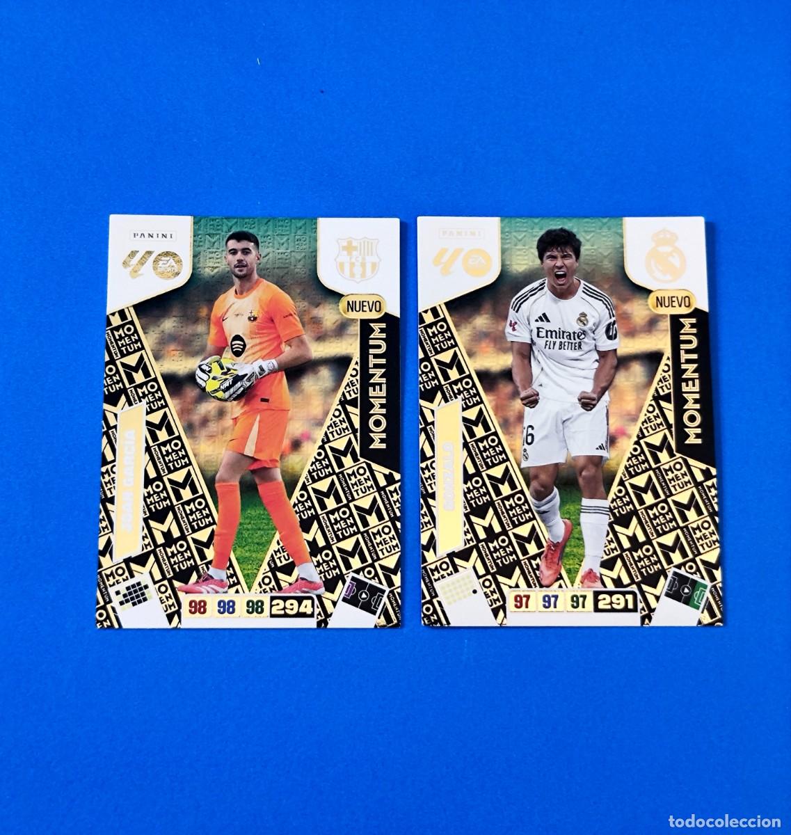 Football Stickers: Adrenalyn 2025 2026 / 25 26 Momentum Gonzalo Real Madrid - Joan Garc&iacute;a Barcelona