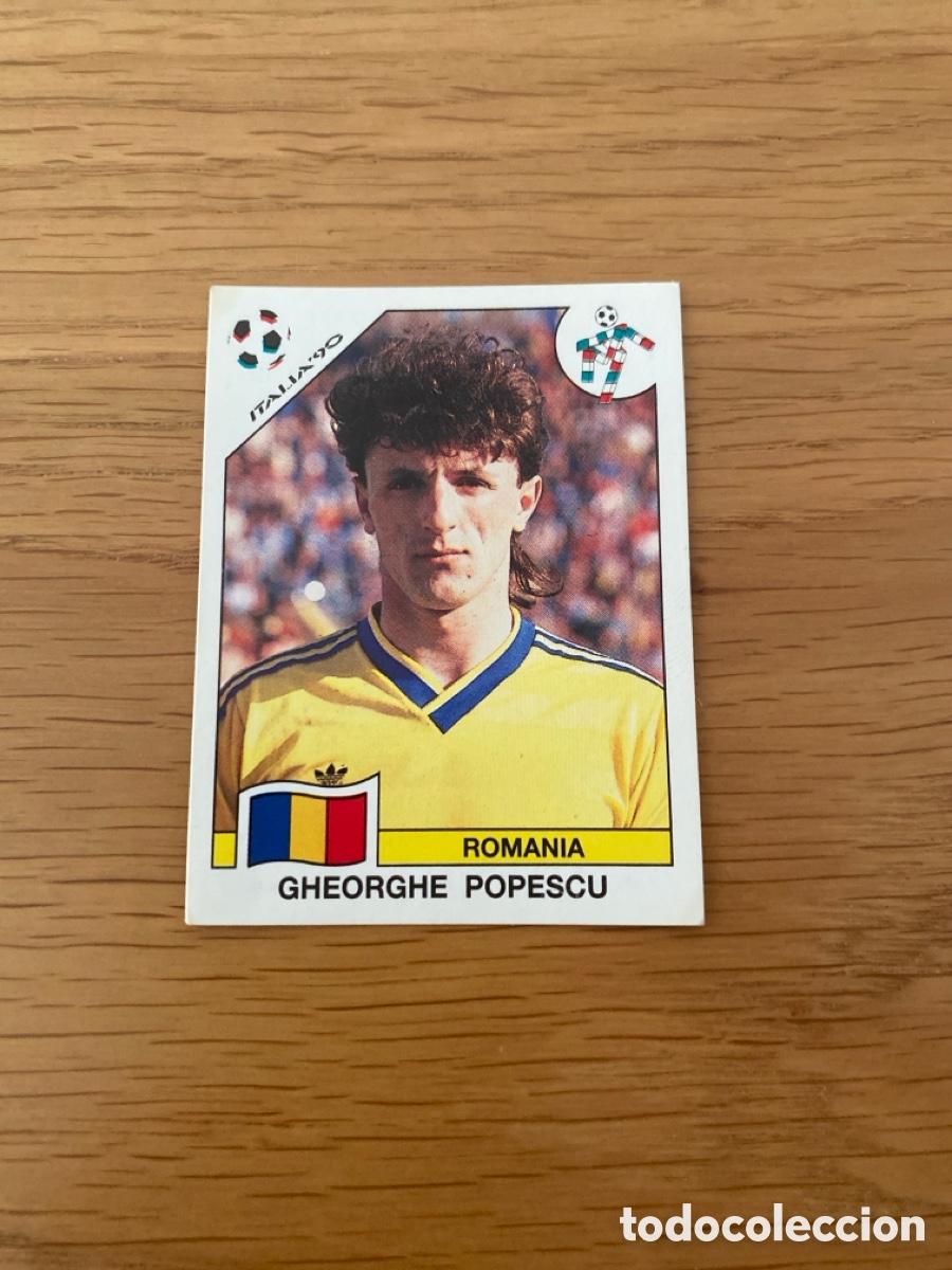 Cromos de F&uacute;tbol: Cromo panini mundial Italia 90 n&uacute;mero 163 Popescu - Stickers album world cup Italy 1990