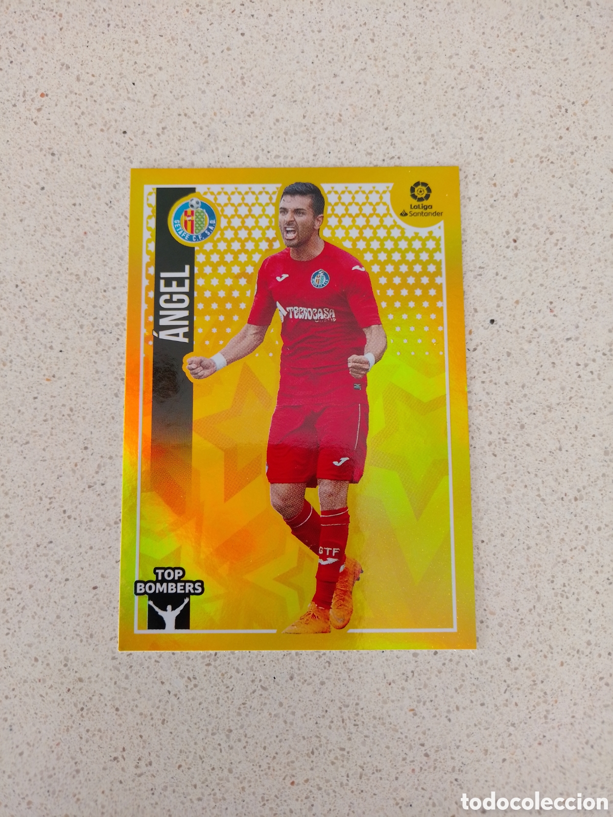 Cromos de F&uacute;tbol: CROMO N&Uacute;MERO 2 TOP BOMBERS &Aacute;NGEL GETAFE. LIGA ESTE 18/19.