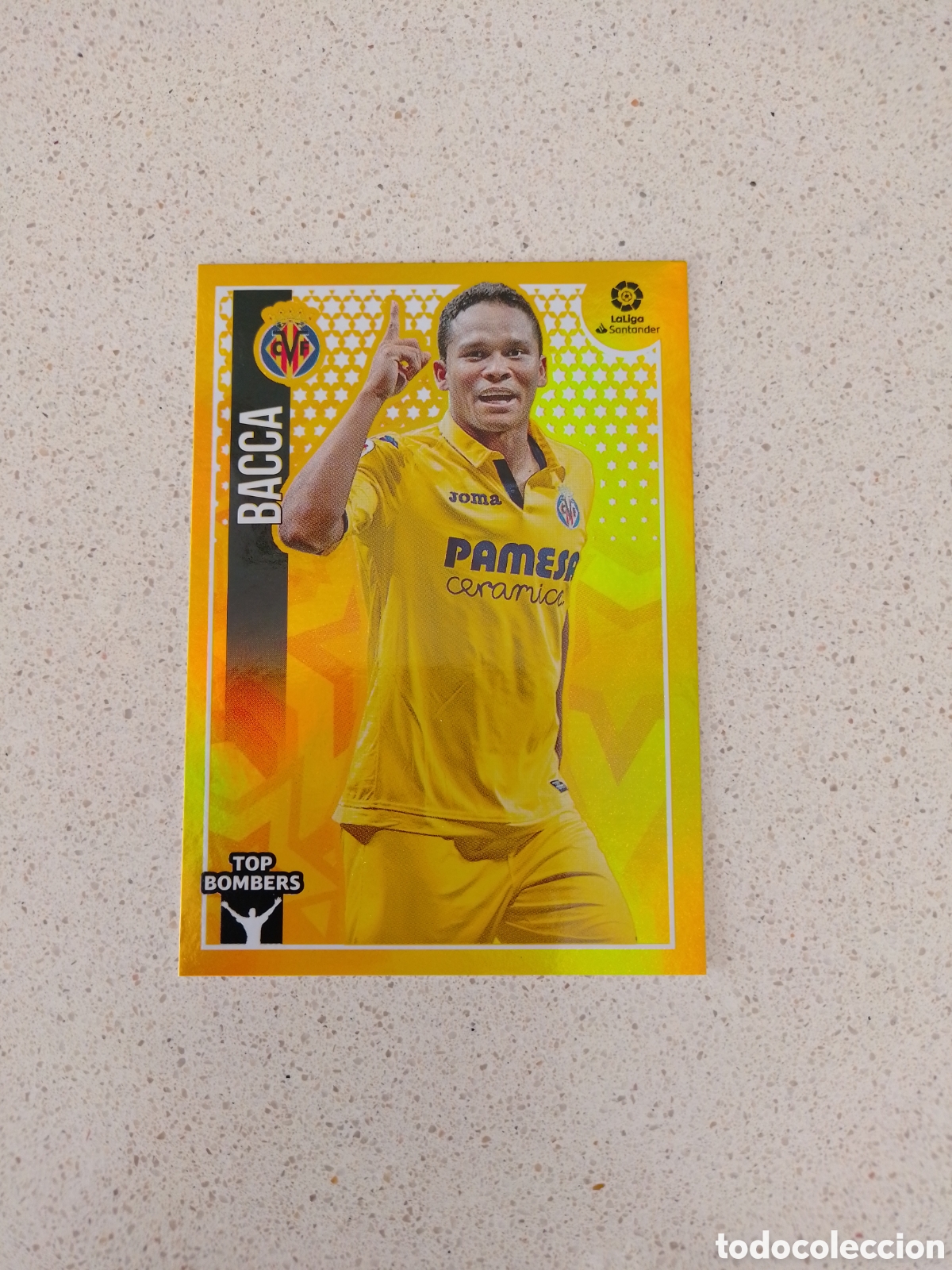 Fu&szlig;ball-Sticker: CROMO N&Uacute;MERO 3 TOP BOMBERS BACCA VILLARREAL. LIGA ESTE 18/19.