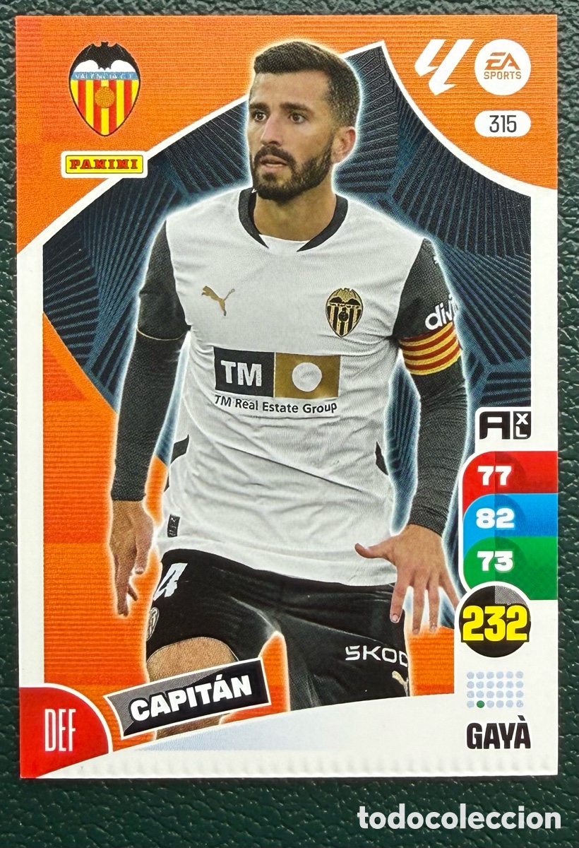 Figurine di Calcio: 315 GAYA VALENCIA CF FICHAS ALBUM ADRENALYN XL 2024 2025 24 25