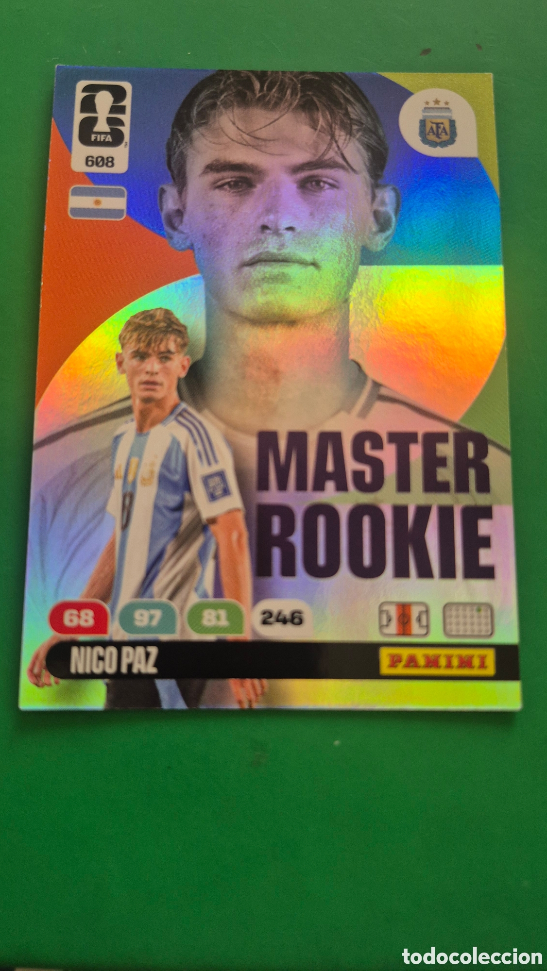 Cartes &agrave; collectionner de Football: NICO PAZ ARGENTINA MASTER ROOKIE 608 ADRENALYN XL MUNDIAL 2026 WORLD CUP USA MEX CAN